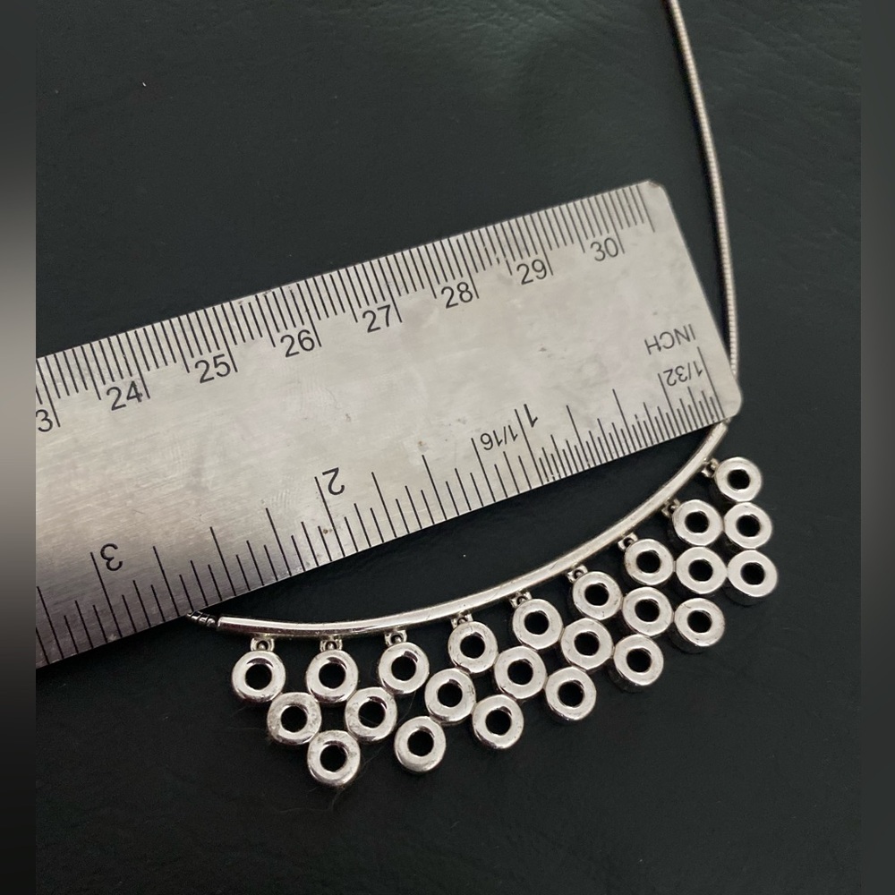 Sterling silver designer bib necklace - Picture 4 of 5